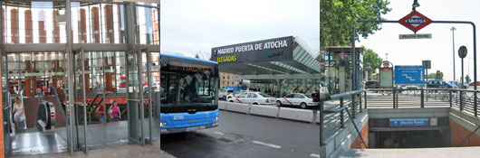 foto mosaico del intercambiador de Atocha-Renfe