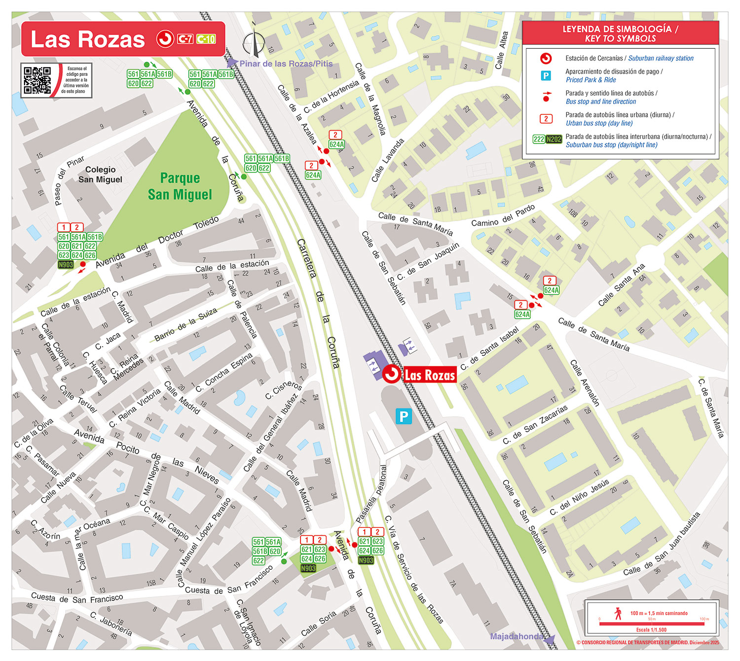 plano zonal cercanías Las Rozas