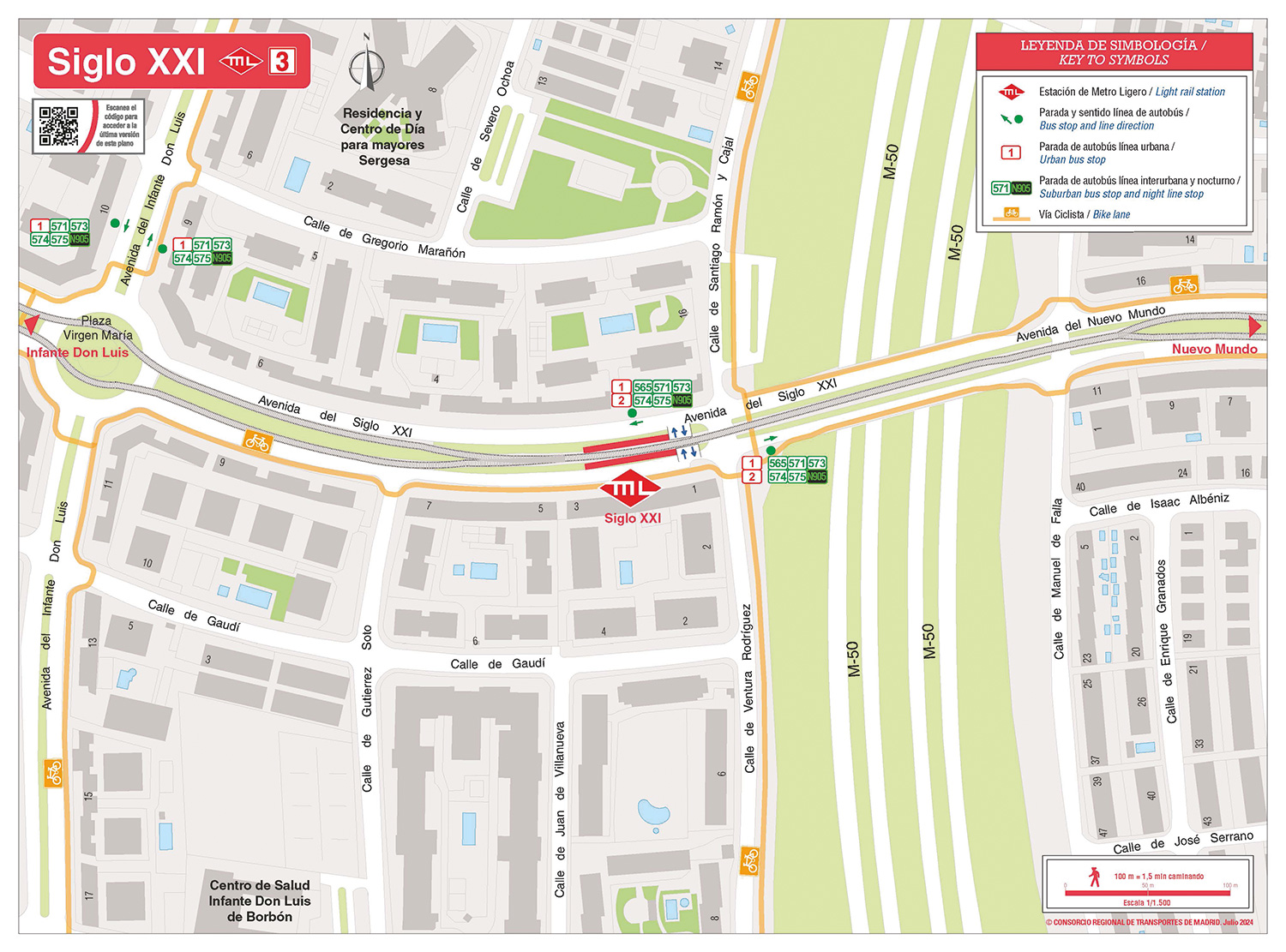 Plano zonal metro Siglo XXI