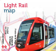 Light rail map, open new window