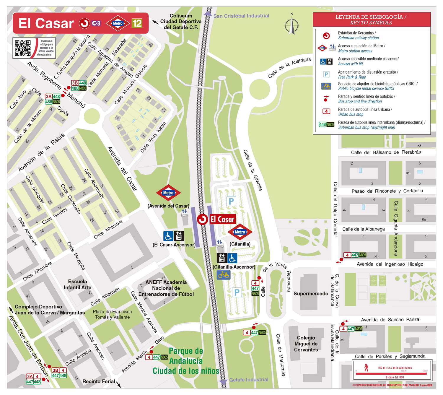 Zonal map of El Casar station