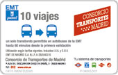 The 10-trip Bus+Bus EMT ticket