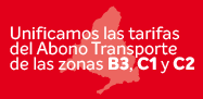 
We unify the rates of the Transport Pass for zones B3, C1 and C2 