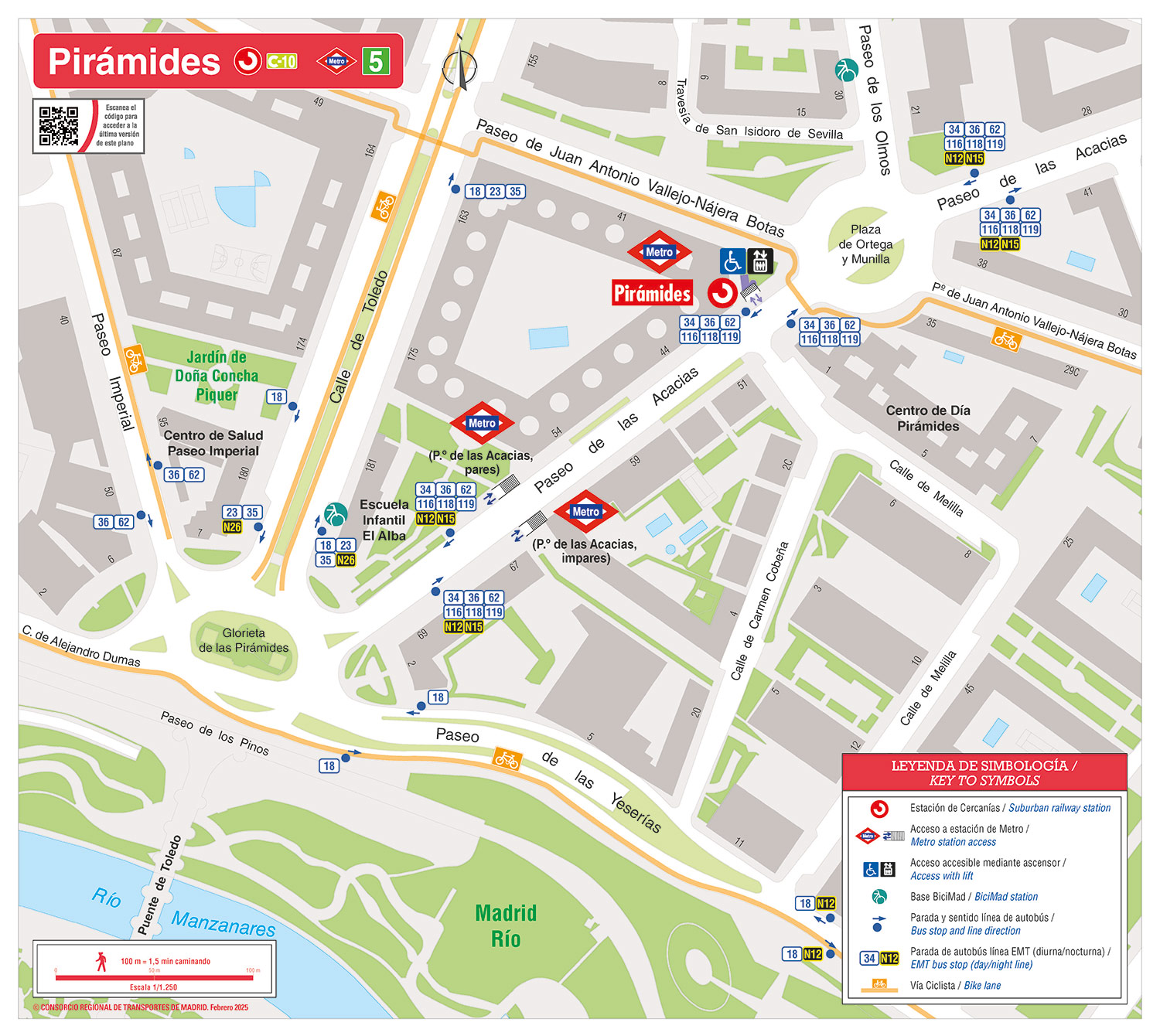 Plano Zonal Cercanías Pirámides